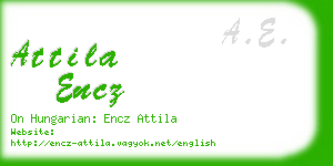 attila encz business card